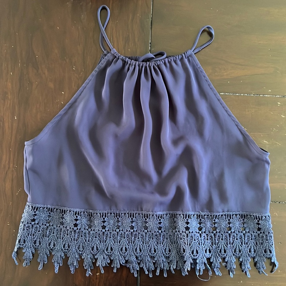 Lace trim tank top